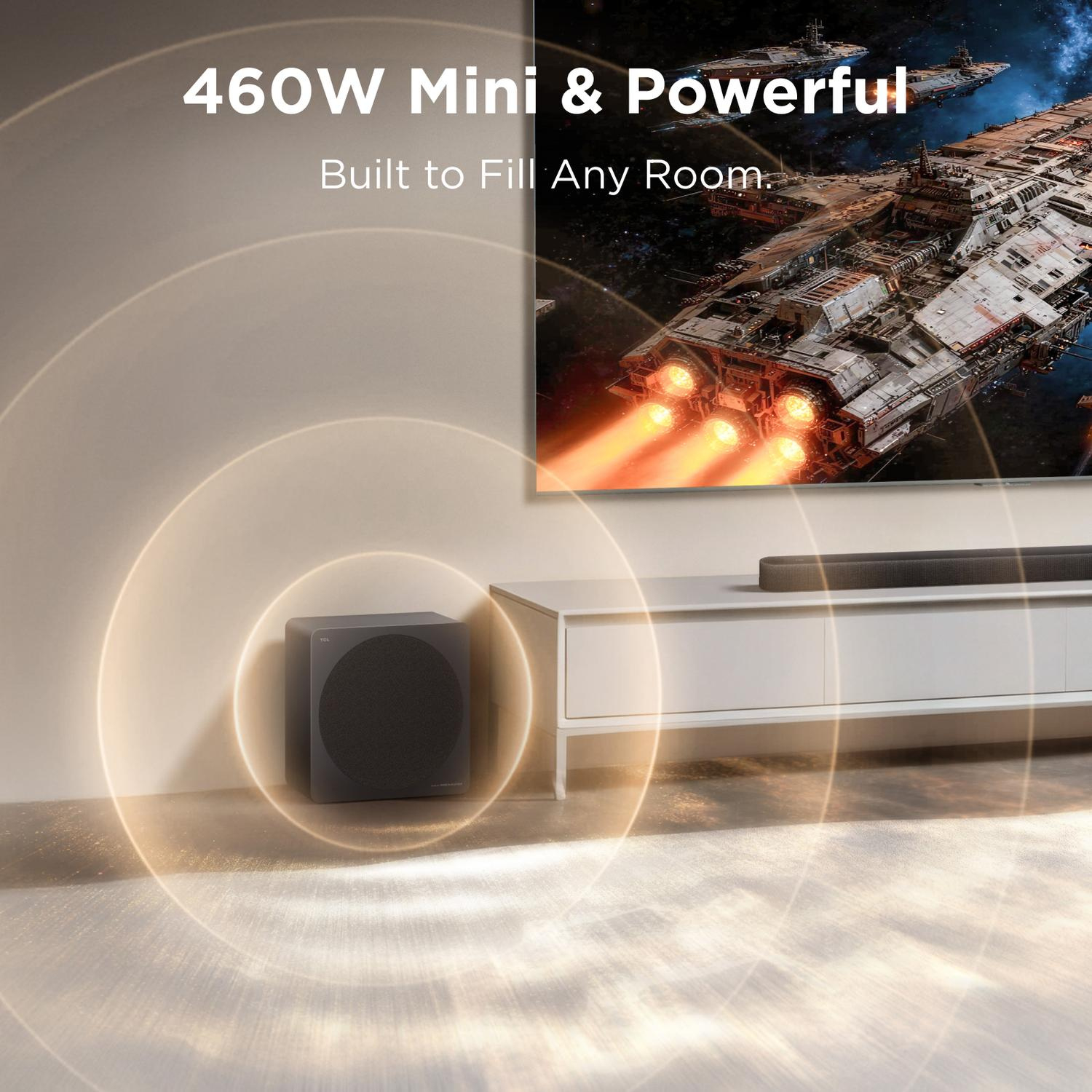 TCL A65K-UK 3.1.2ch Soundbar with wireless subwoofer, Audio by Bang & Olufsen, Dolby Atmos - Black thumbnail image