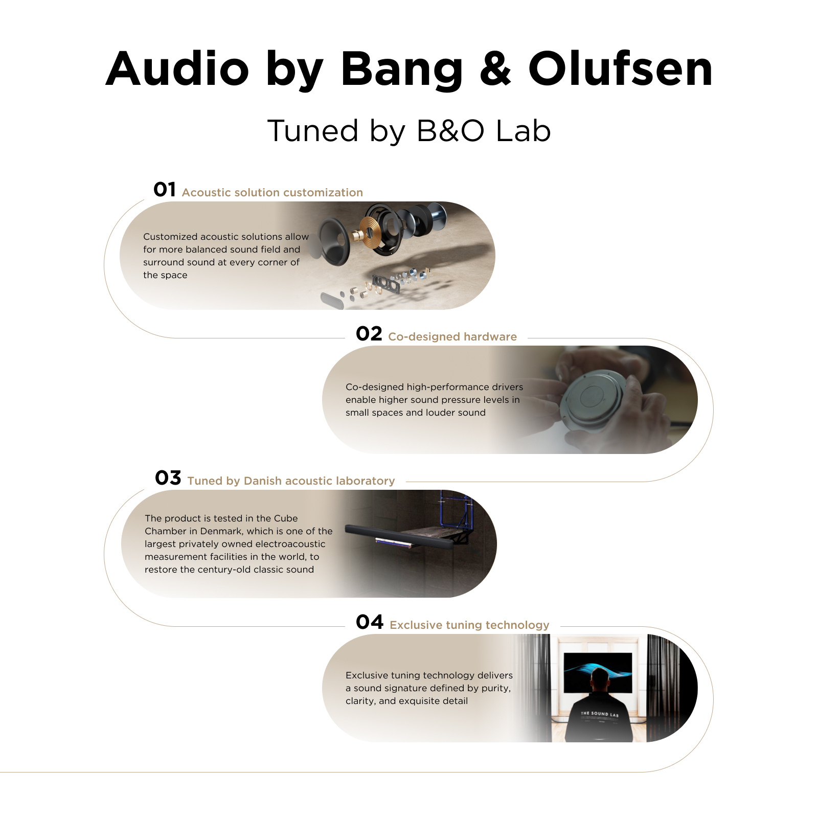 TCL A65K-UK 3.1.2ch Soundbar with wireless subwoofer, Audio by Bang & Olufsen, Dolby Atmos - Black thumbnail image