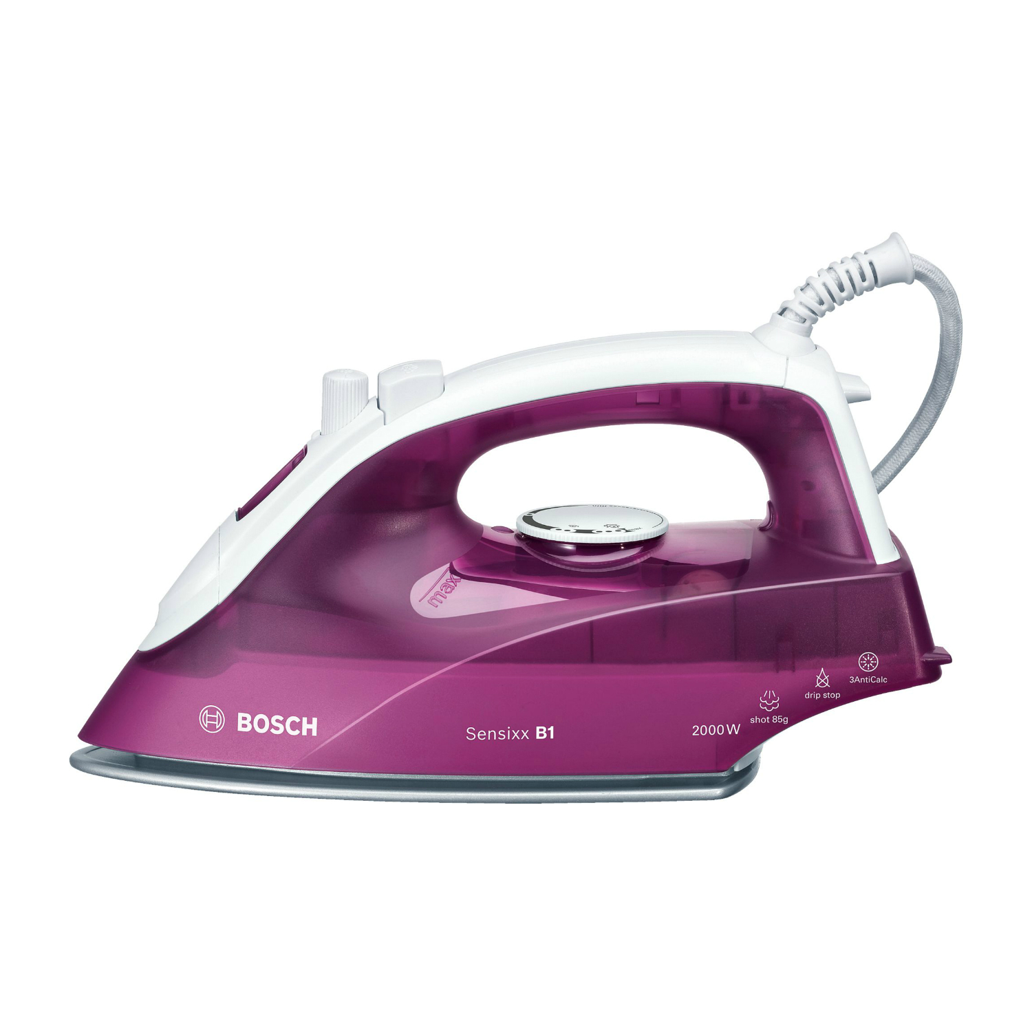 Bosch Steam Iron - White/Deep Berry thumbnail image