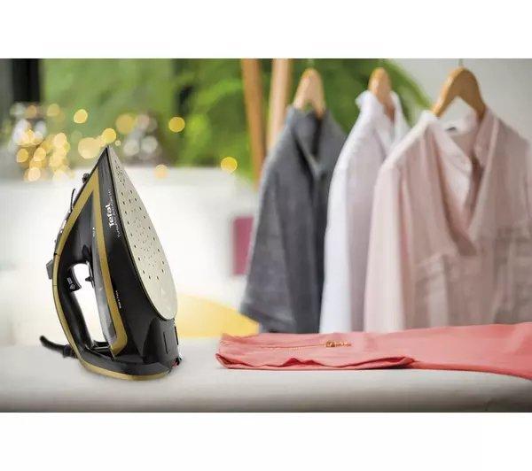 Tefal FV5696G0 Ultimate Turbo Pro Steam Iron - Black & Gold thumbnail image