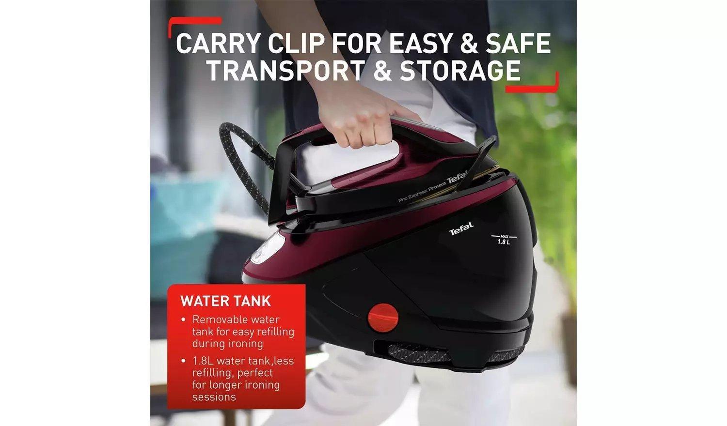 Tefal GV9230G0 Pro Express Protect High Pressure Steam Generator - Black & Burgundy thumbnail image