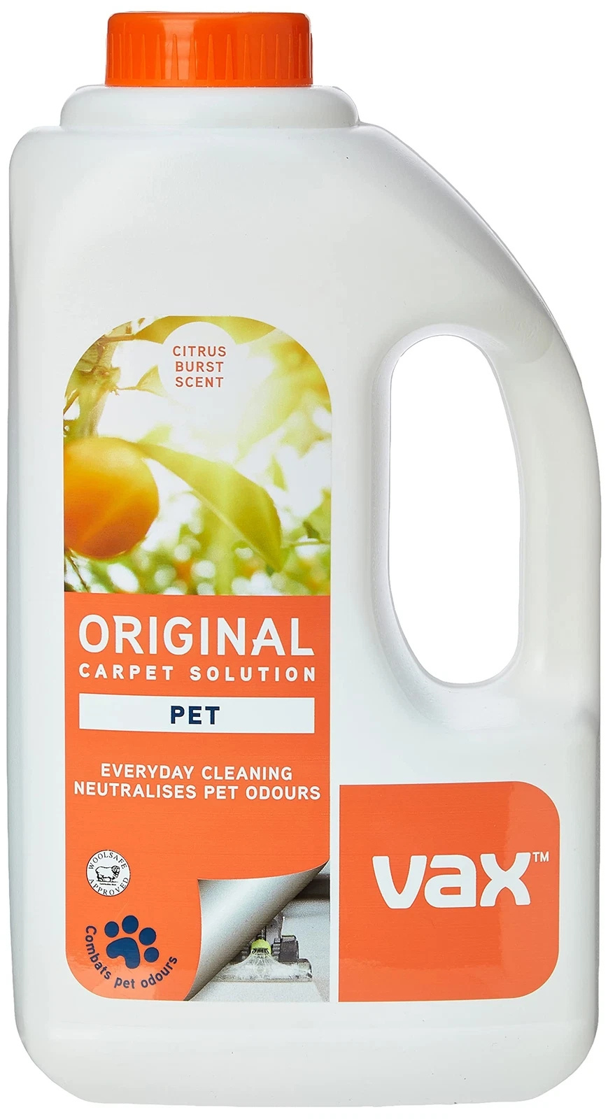 VAX 1-9-142054 Original Pet Carpet Cleaning Solution 1.5L, Citrus burst scent - White thumbnail image