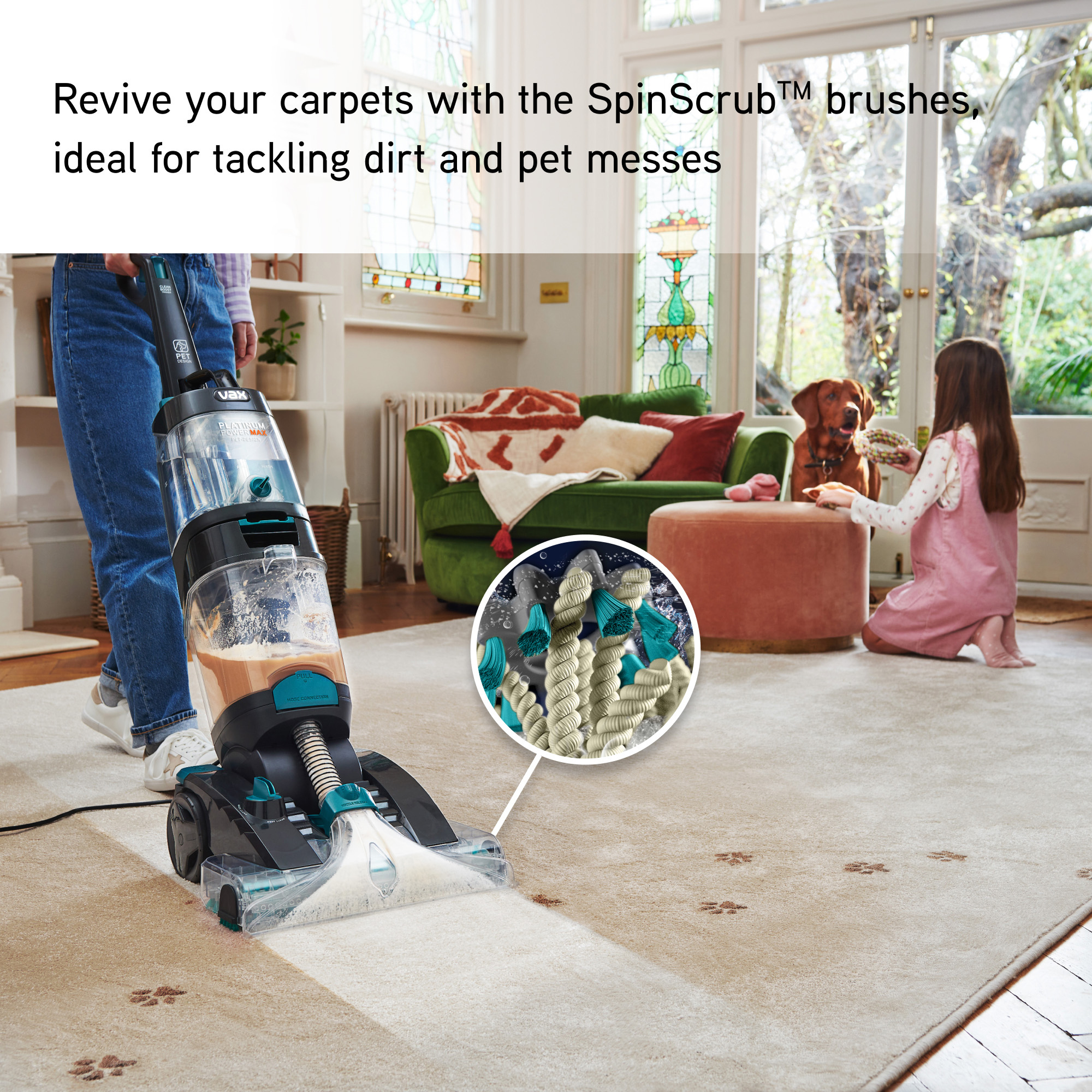 Vax CDCW-PMXP Platinum Power Max Pet-Design Carpet Cleaner - Black & Teal thumbnail image