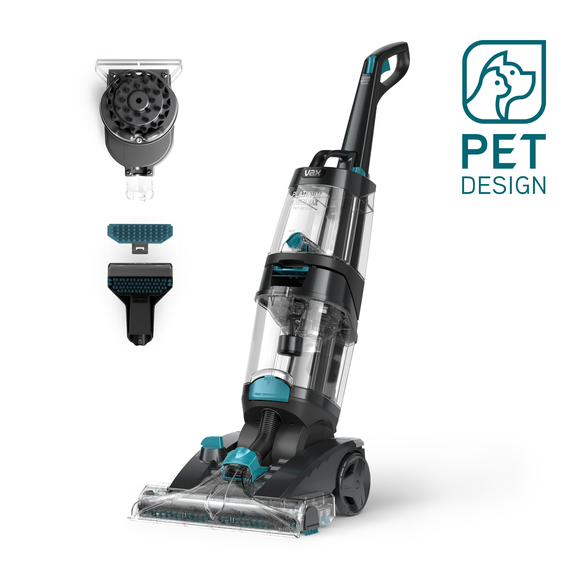 Vax CDCW-PMXP Platinum Power Max Pet-Design Carpet Cleaner - Black & Teal thumbnail image