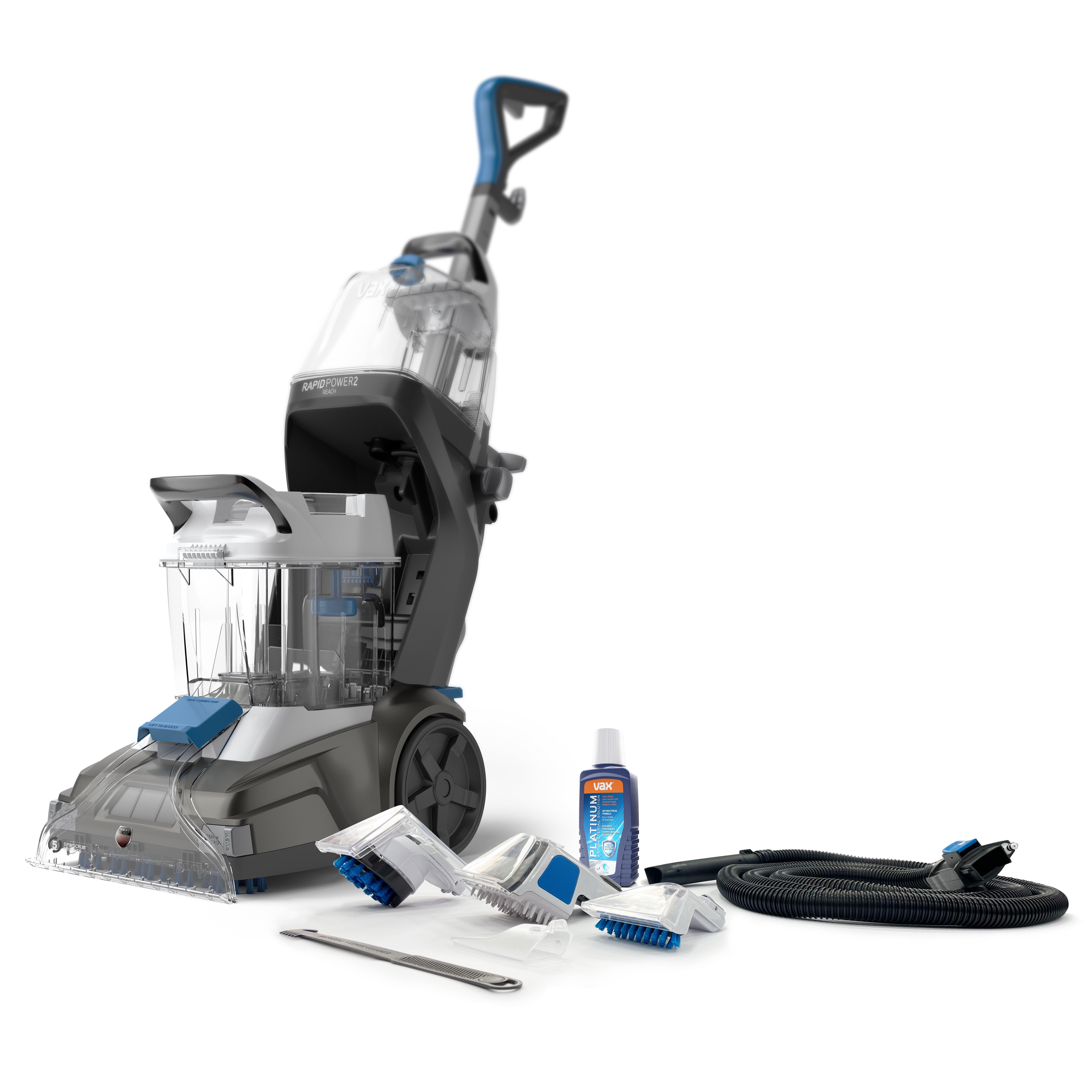VAX CDCW-RPXLR Rapid Power 2 Reach Carpet Washer - Blue/White thumbnail image