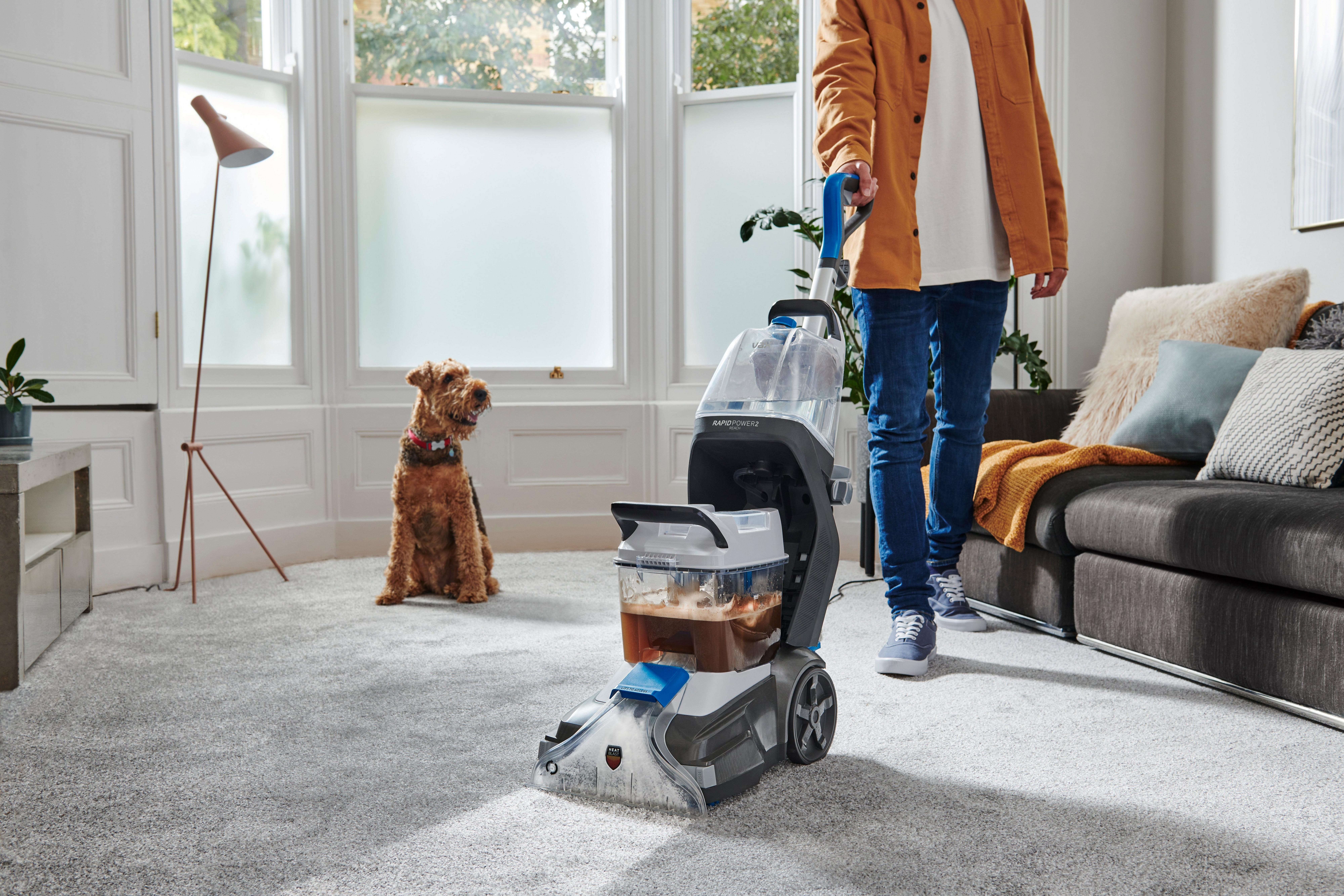 VAX CDCW-RPXLR Rapid Power 2 Reach Carpet Washer - Blue/White thumbnail image