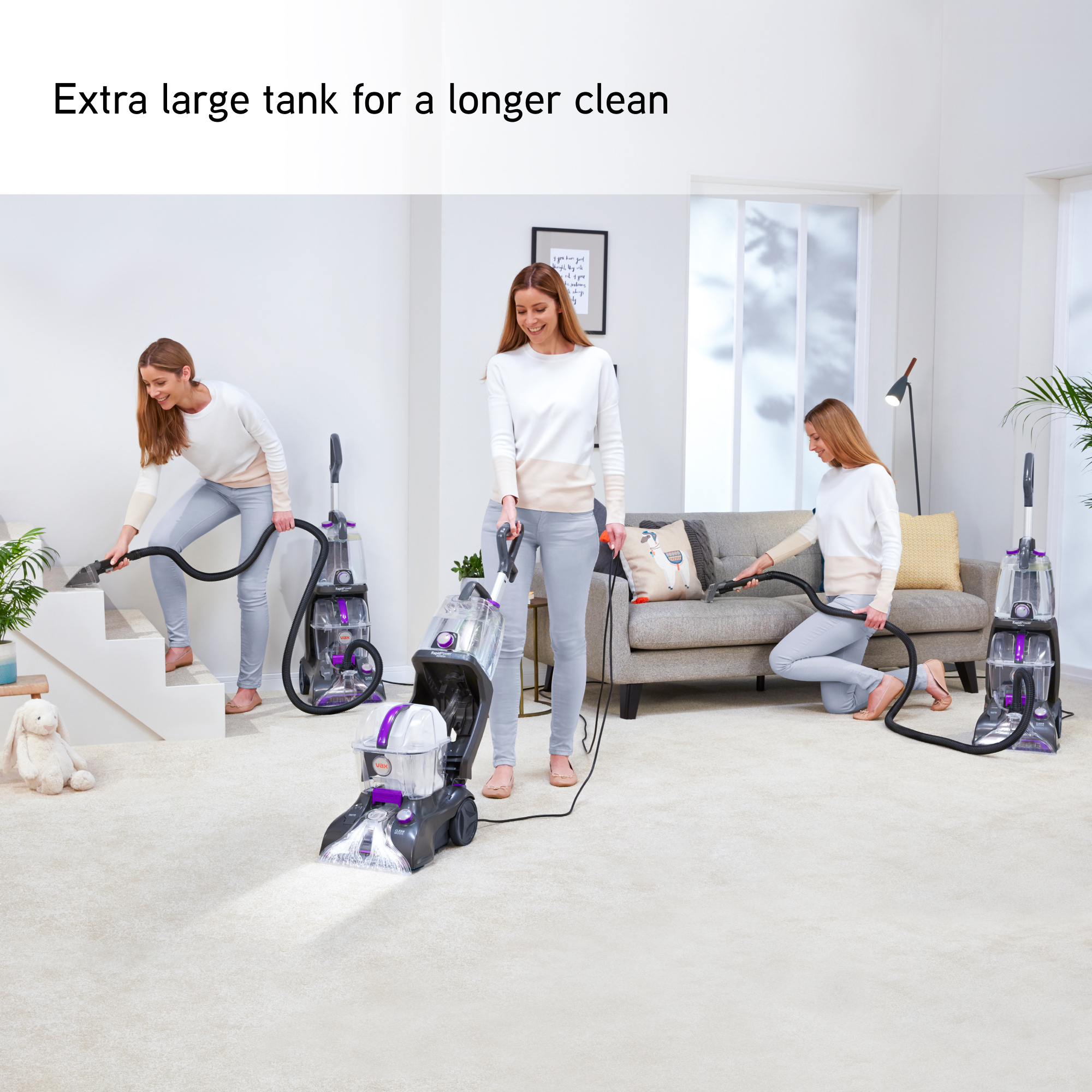 VAX CDCW-RPXR Rapid Power Refresh Carpet Cleaner - Grey/Purple thumbnail image