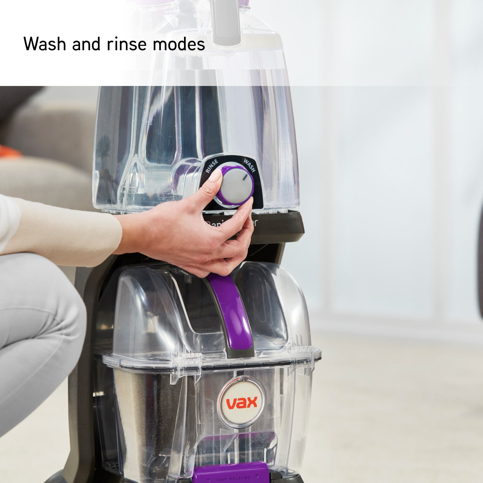 VAX CDCW-RPXR Rapid Power Refresh Carpet Cleaner - Grey/Purple thumbnail image