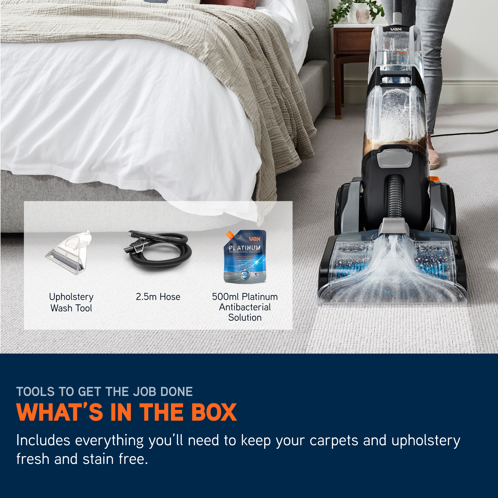 VAX CDCW-SWXC Platinum SmartWash Classic - Silver & Blue thumbnail image