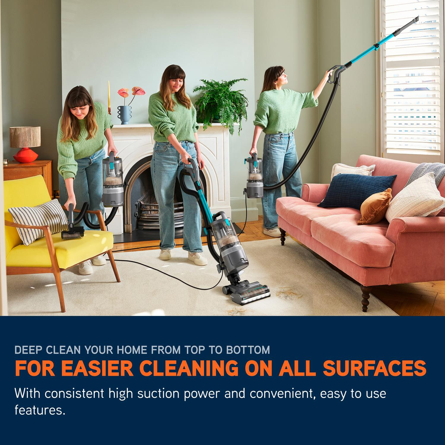 Vax CDUP-LORP LiftOut Reach Pet-Design Upright Vacuum Cleaner - Graphite / Teal thumbnail image