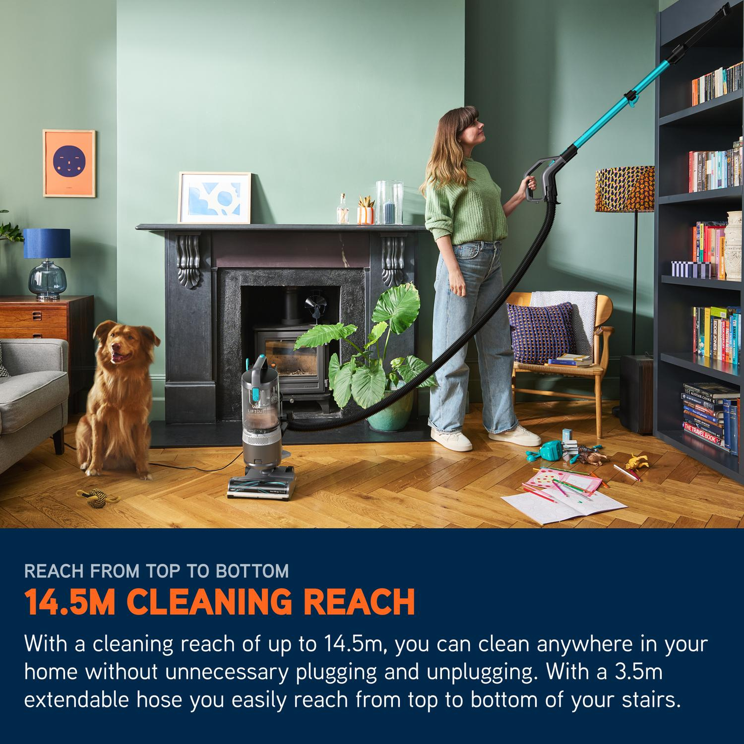 Vax CDUP-LORP LiftOut Reach Pet-Design Upright Vacuum Cleaner - Graphite / Teal thumbnail image