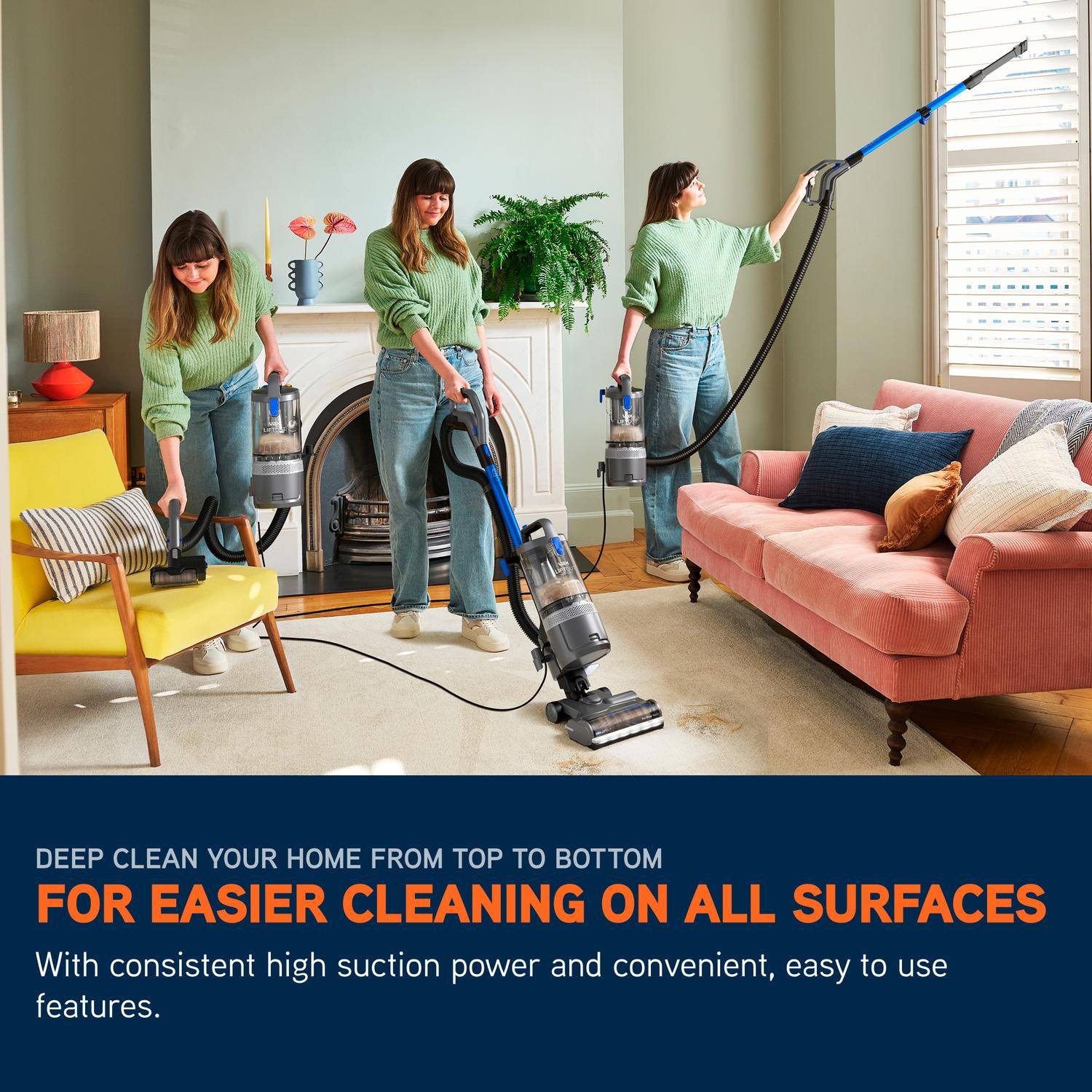 Vax CDUP-LOXR LiftOut Reach Pet Upright Vacuum - Graphite / Blue thumbnail image