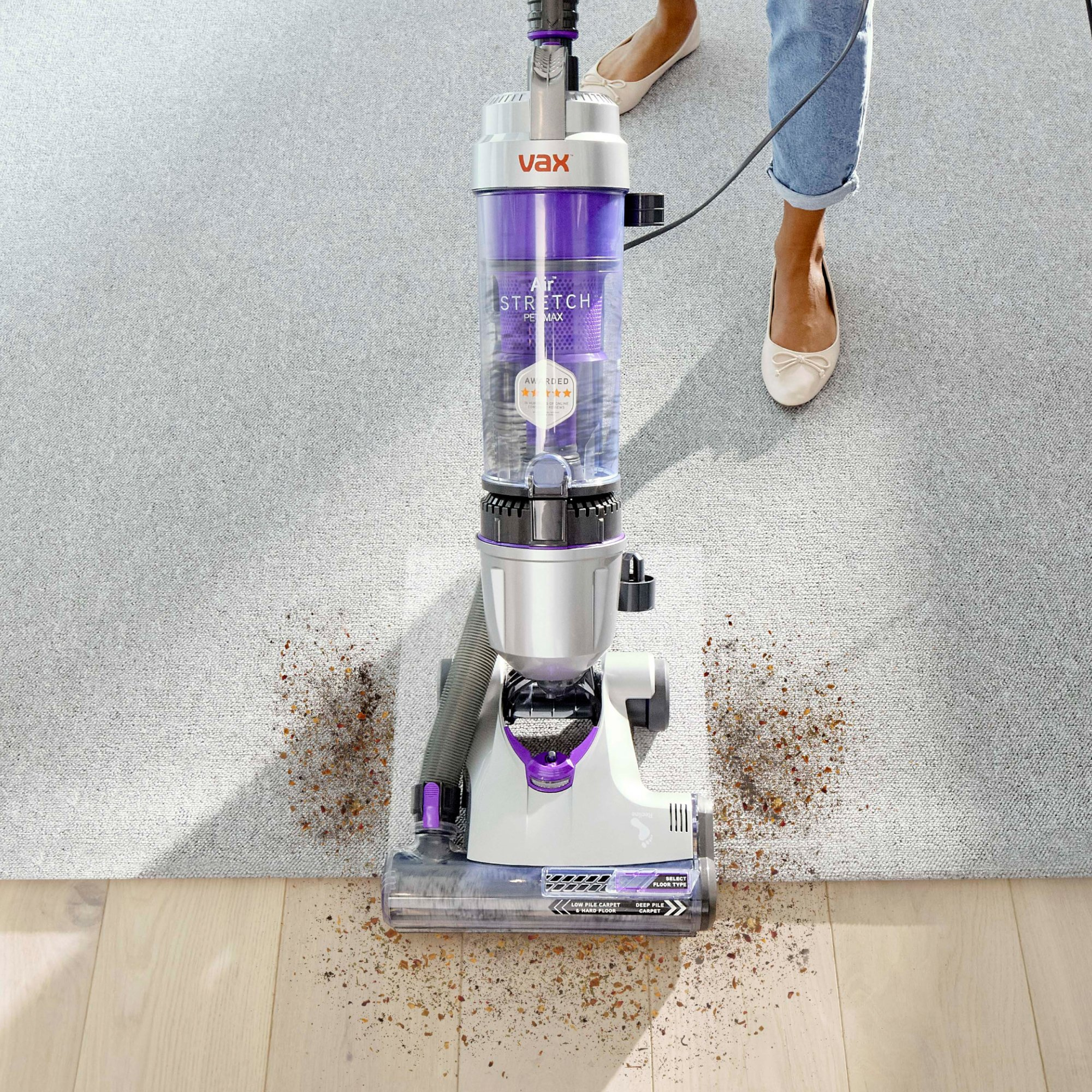 Vax U85-AS-PME Air Stretch Pet Max Vacuum Cleaner - Silver & Purple thumbnail image
