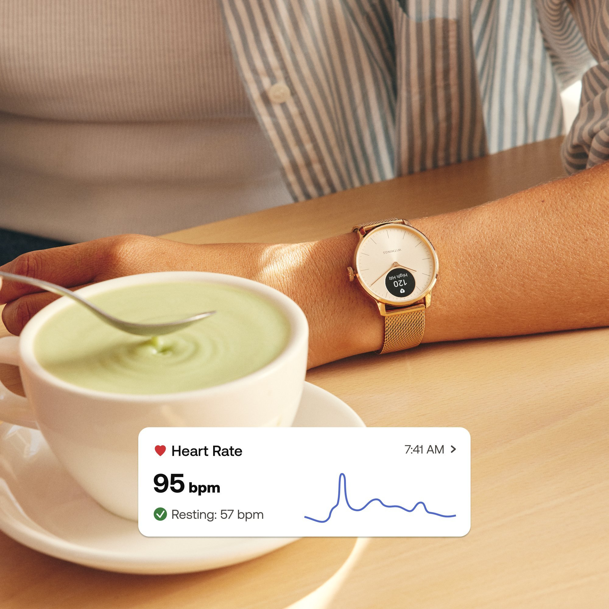WITHINGS HWA111-model 1-All-Int Scanwatch Light - Rose Gold White thumbnail image