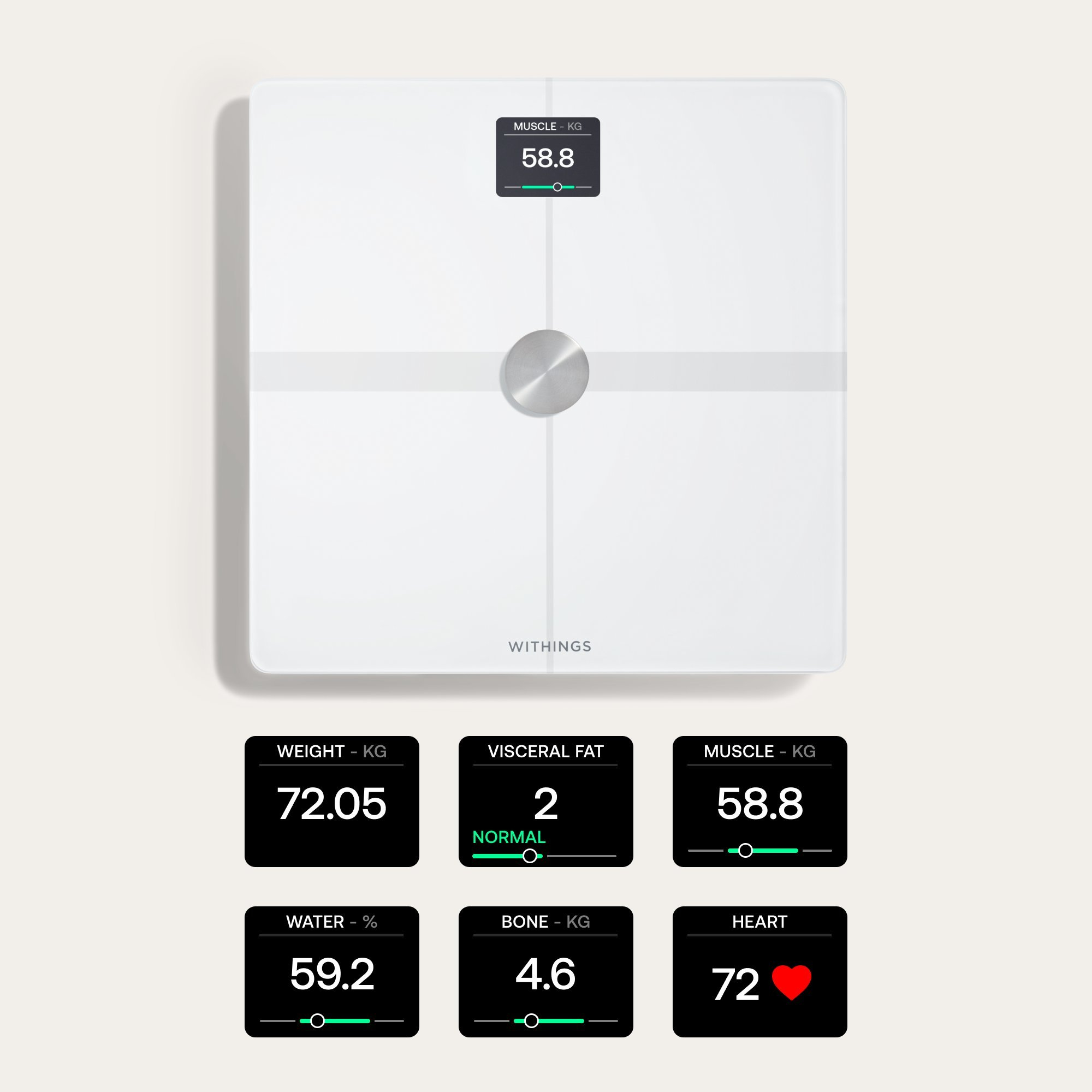 WITHINGS WBS13W Body Smart Scale - White thumbnail image