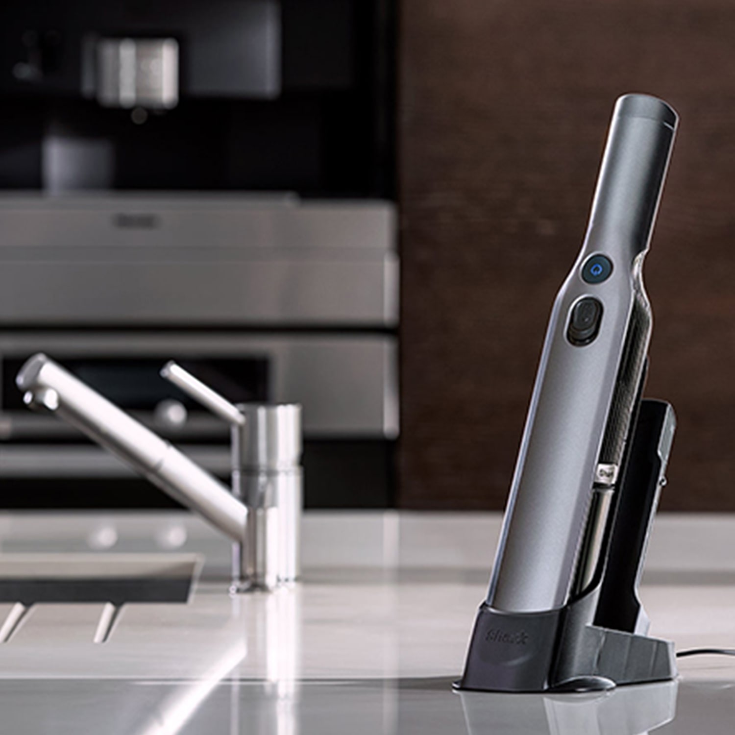 Shark WV200UK Cordless HandHeld Vacuum Cleaner (Single Battery) - Shark Steel Grey thumbnail image