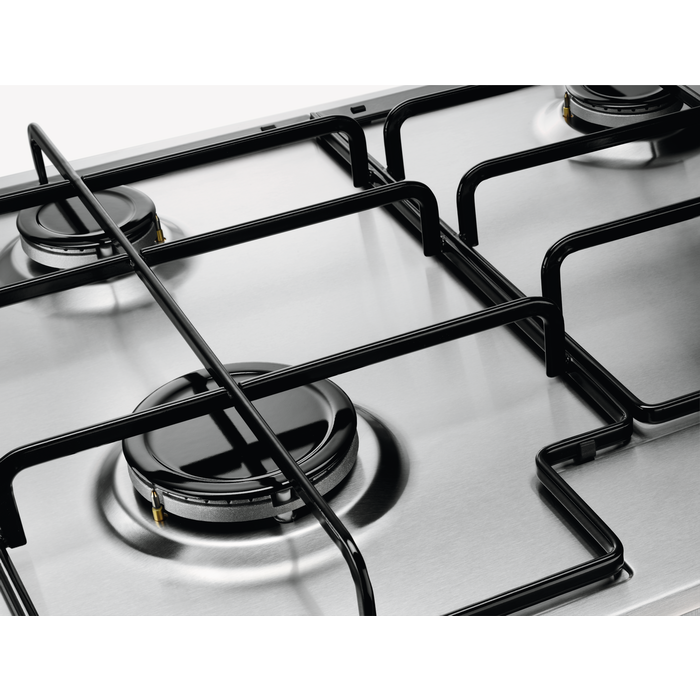 Zanussi ZGNN640X 59.4cm Series 20 Slim side control Integrated Gas Hob - Stainless Steel thumbnail image