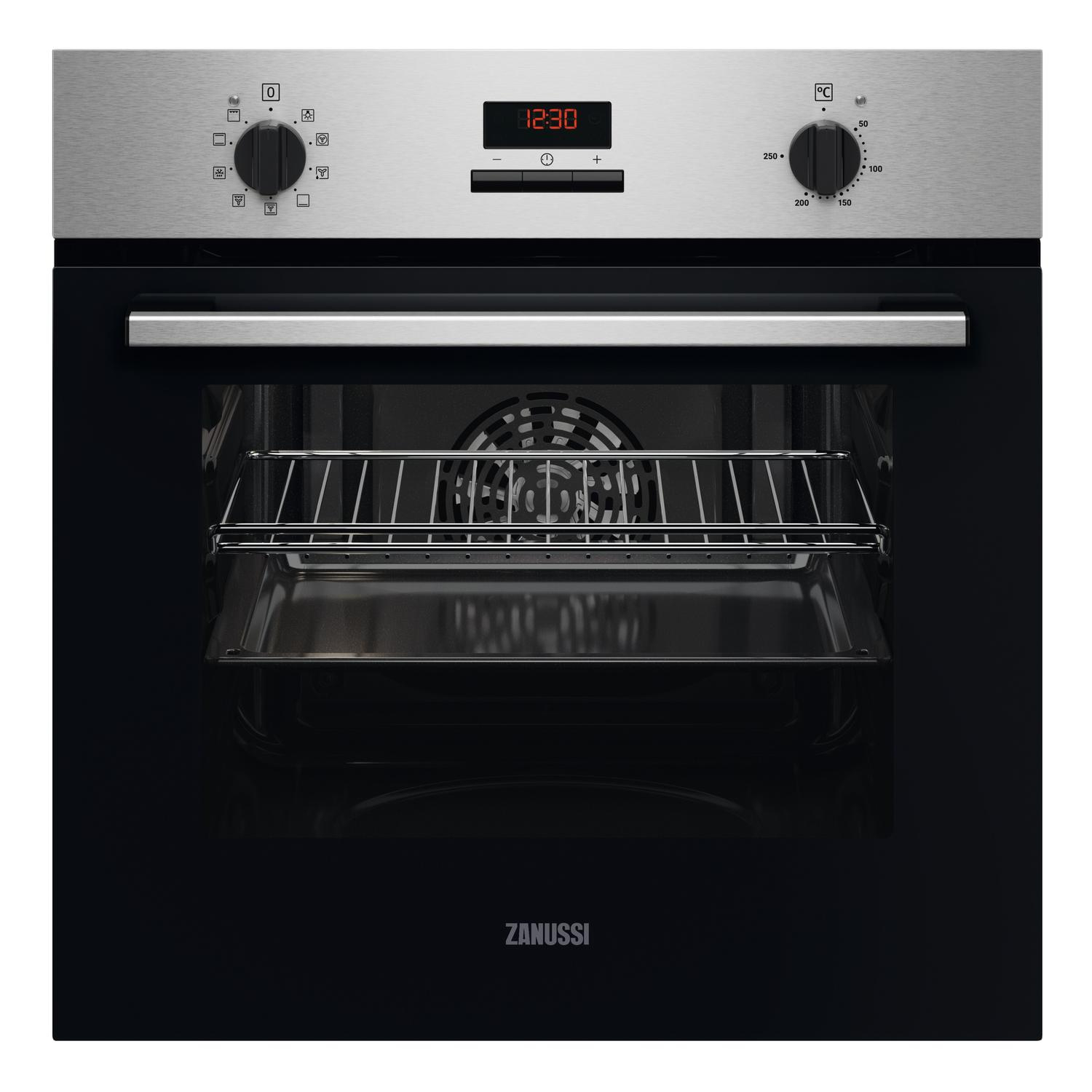 Zanussi ZOHHE2X2 59.4cm Built In Multifunction Electric Single Oven - Stainless Steel thumbnail image