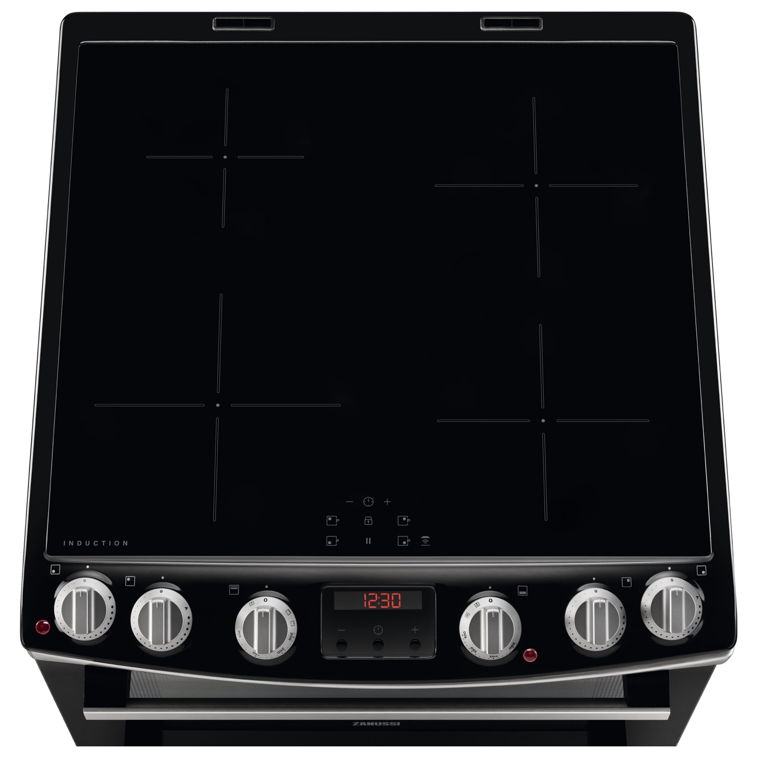 Zanussi ZCI66288XA 60cm Electric Double Oven with Induction Hob - Black and Stainless Steel thumbnail image