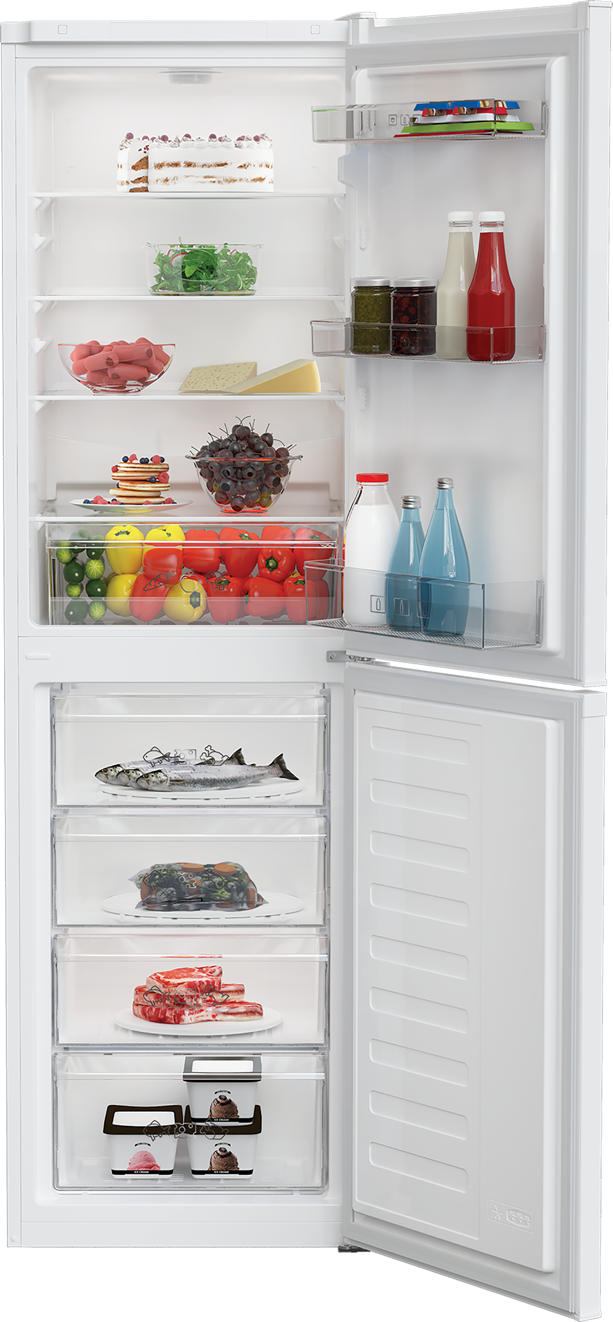 Zenith ZCS4582W 54cm 50/50 Manual Fridge Freezer - White thumbnail image