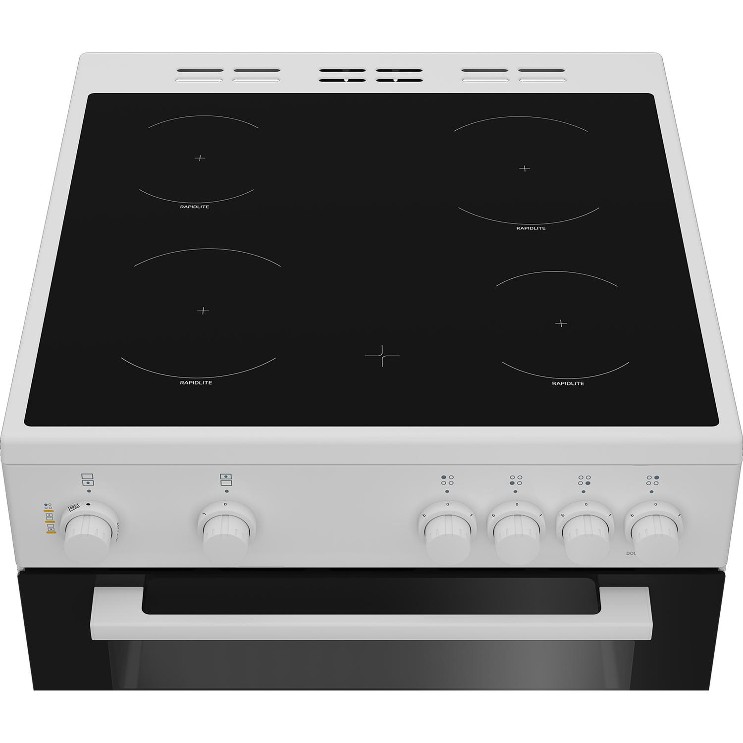 Zenith ZET605W 60cm Electric Cooker with Ceramic Hob - White thumbnail image