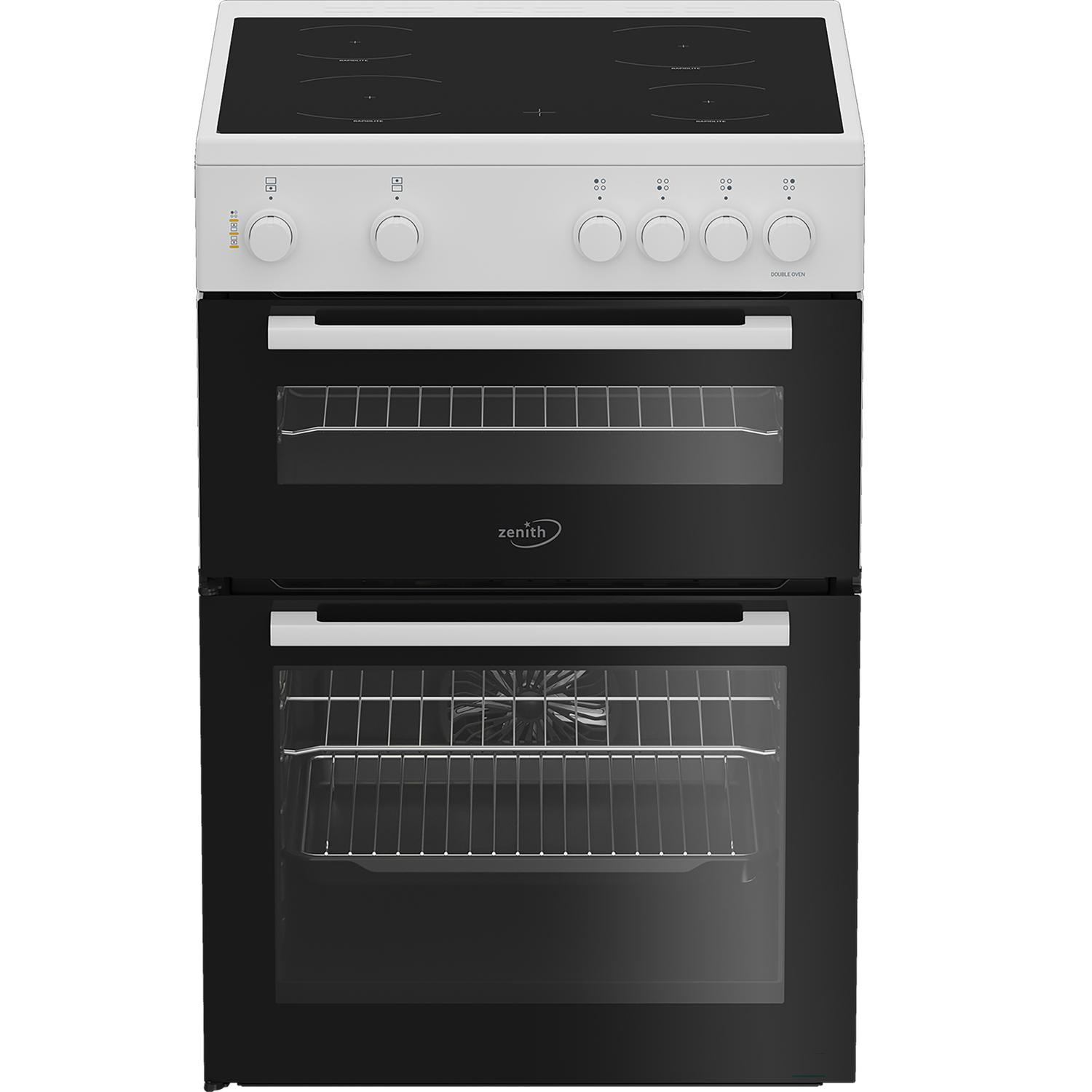 Zenith ZET605W 60cm Electric Cooker with Ceramic Hob - White thumbnail image