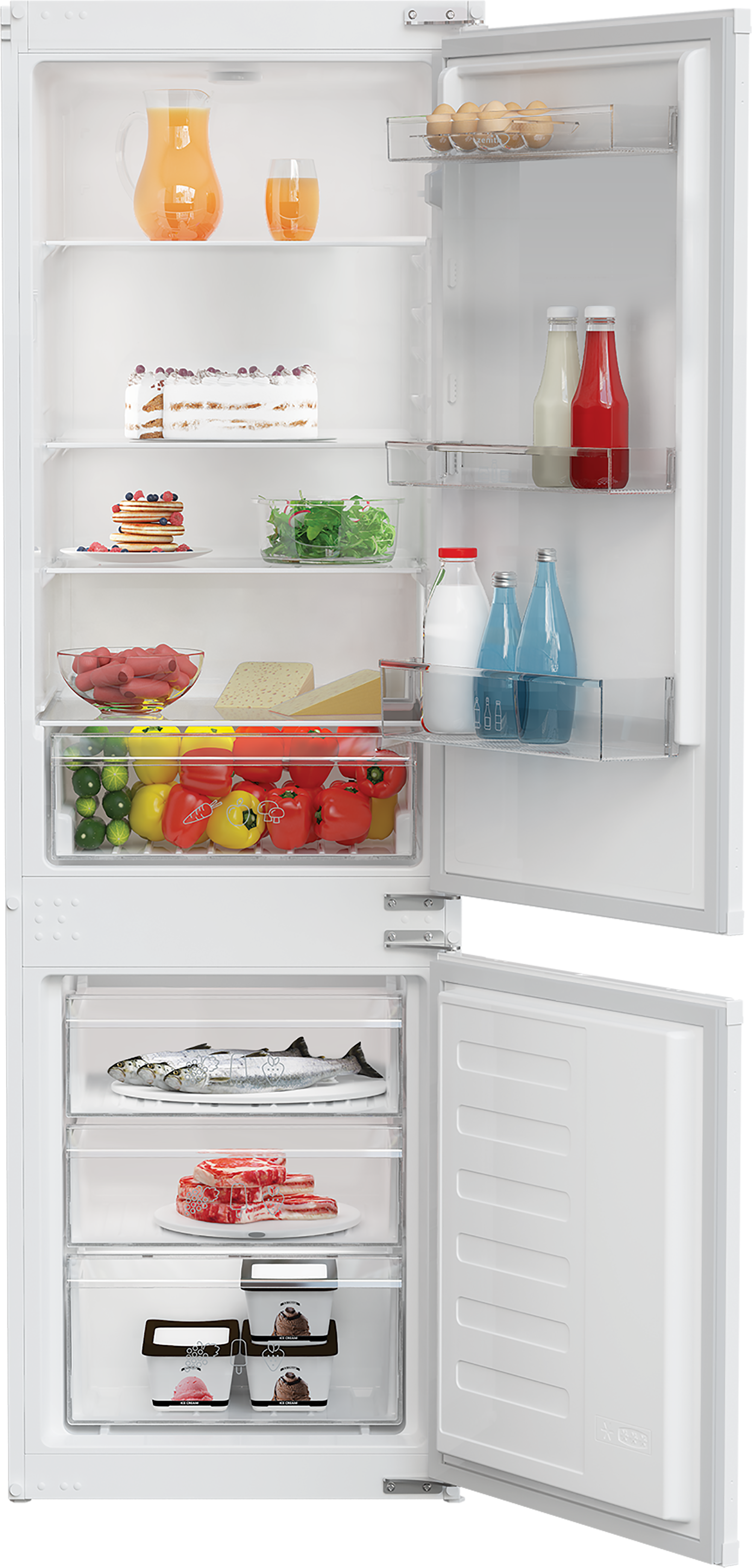 Zenith ZICSD473 70/30 Manual Defrost Integrated Fridge Freezer thumbnail image
