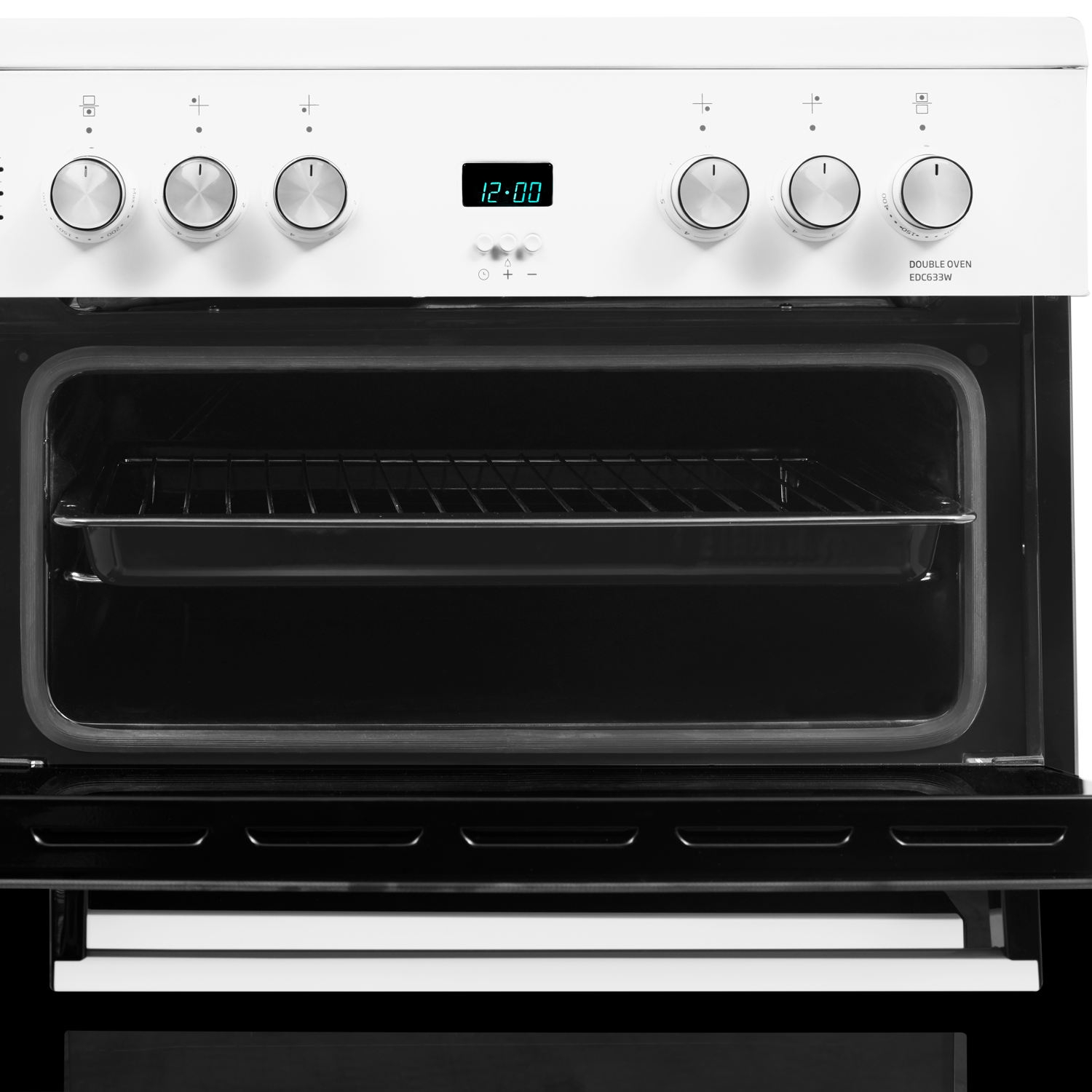 Beko EDC633W 60cm Electric Double Oven with Ceramic Hob - White thumbnail image