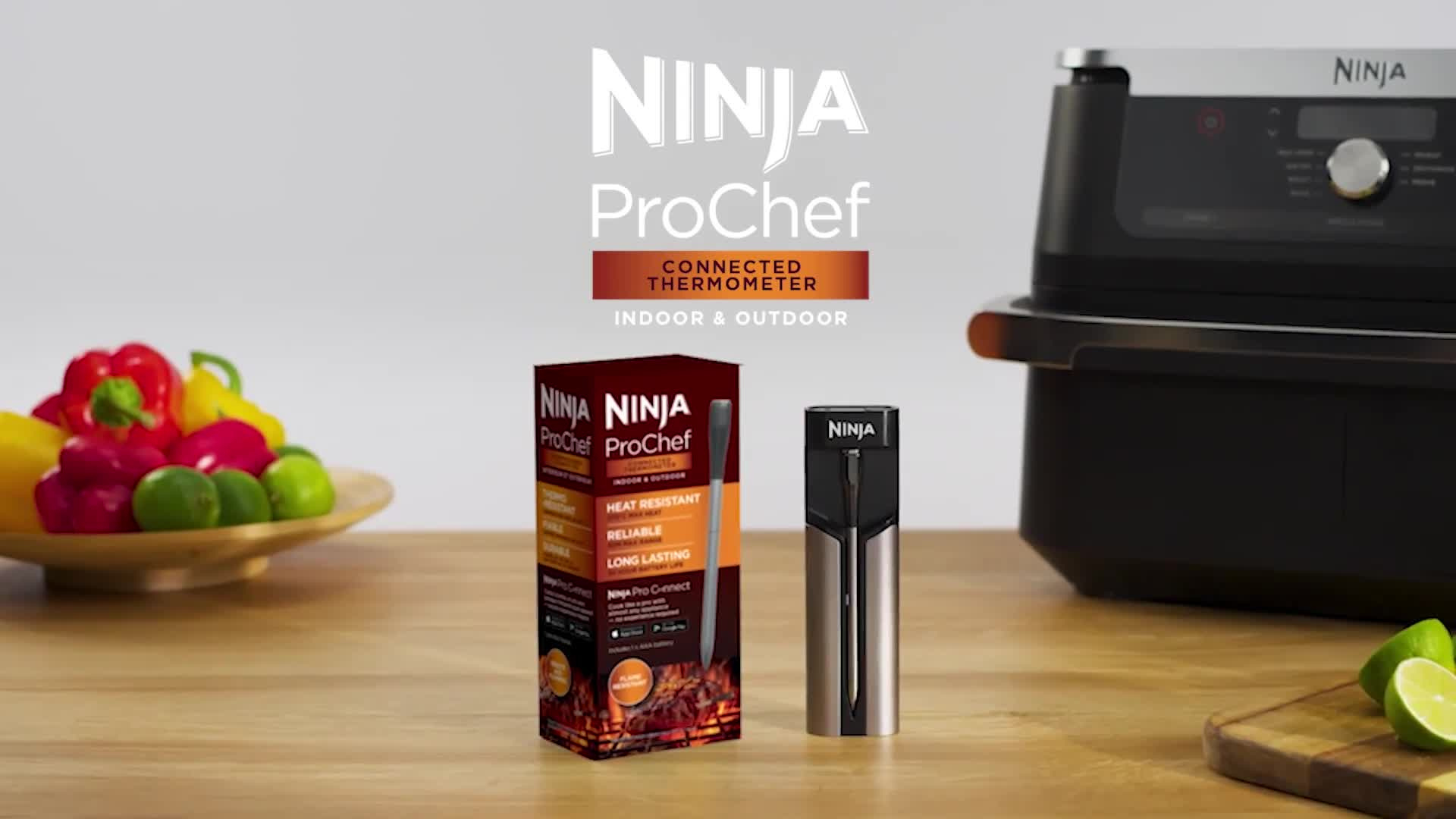 Ninja WP100EU ProChef Wireless Cooking Thermometer - Black/Silver thumbnail image