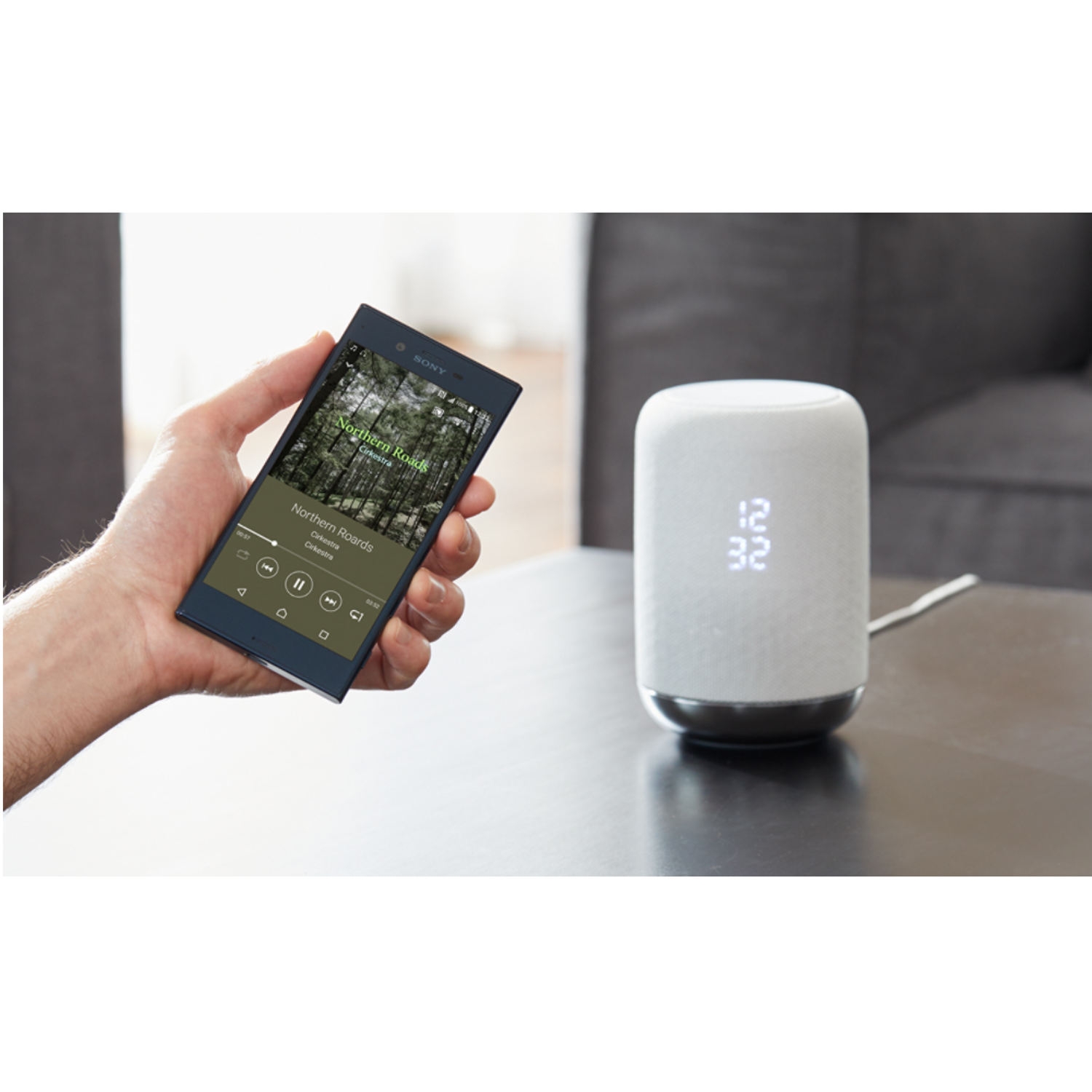 Sony Speaker White Wireless Smart Speaker Google Assistant - WiFi thumbnail image