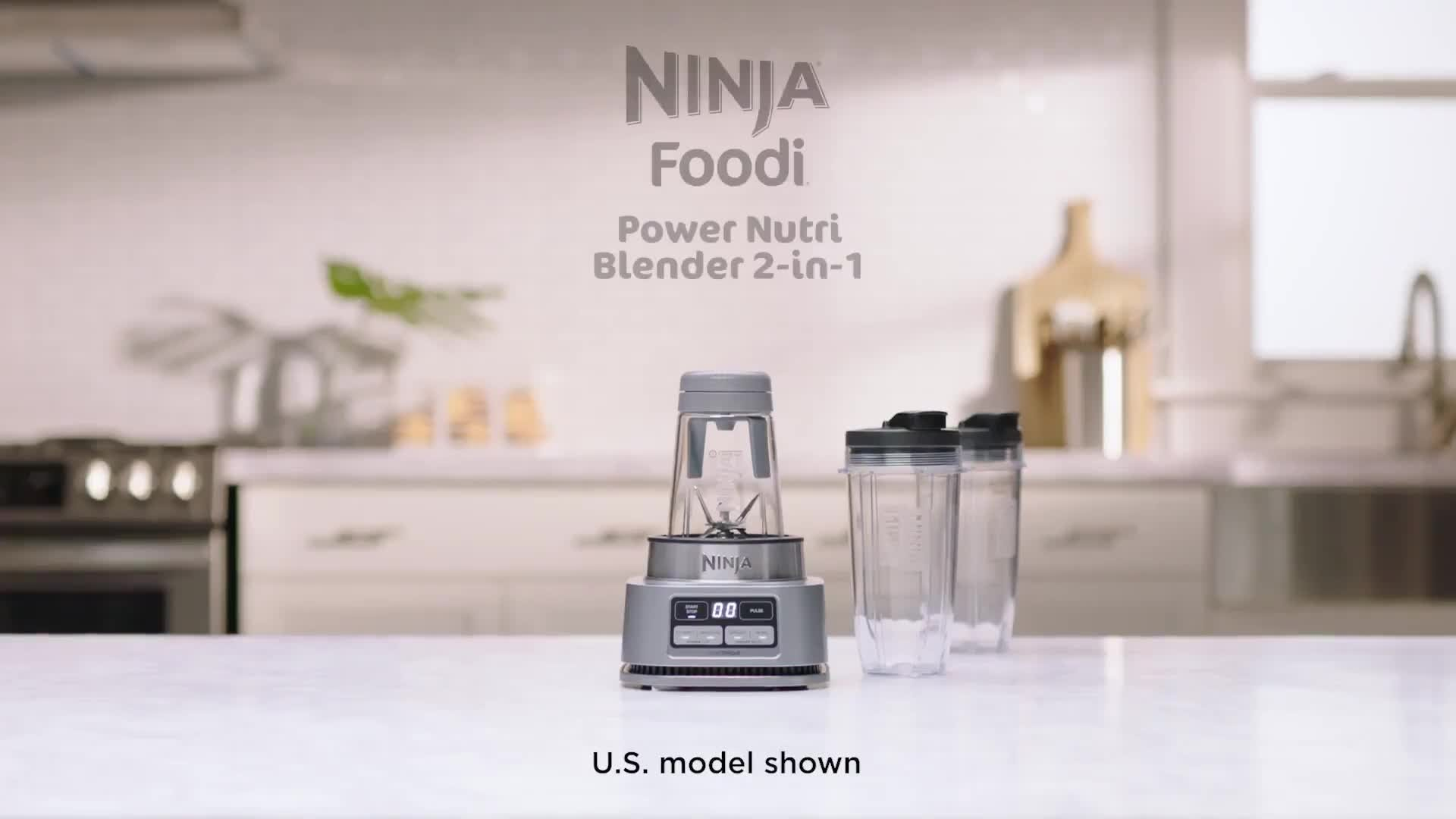 Ninja CB100UK 2-in-1 Foodi Power Nutri Blender with Auto-iQ- Silver thumbnail image