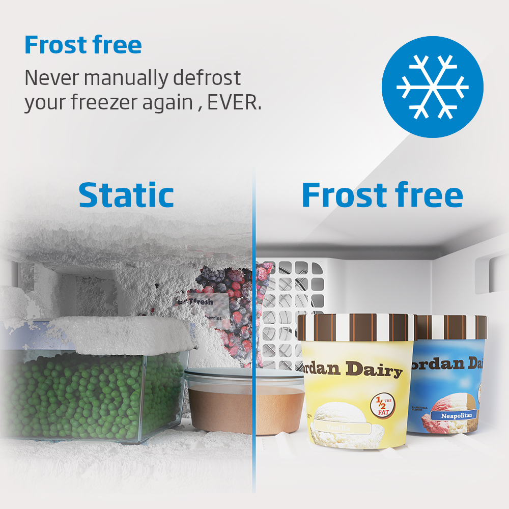 Beko CNG3582VW 54cm 50 50 HarvestFresh Frost Free Fridge Freezer - White  thumbnail image