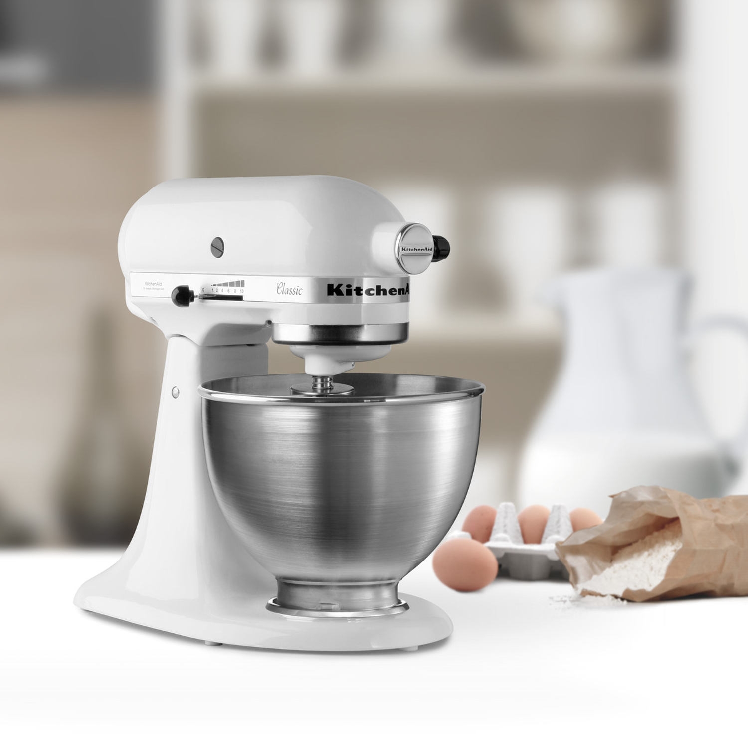 KitchenAid Classic Stand Mixer - 4.3 Litre Bowl - White thumbnail image