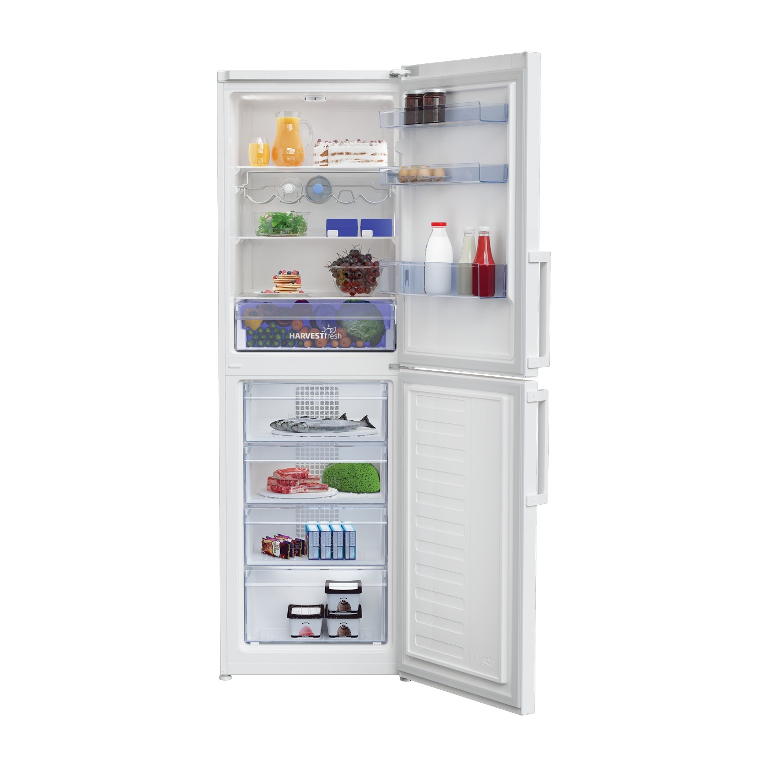 Beko CFP3691VW 60cm 50/50 HarvestFresh Frost Free Fridge Freezer - White thumbnail image