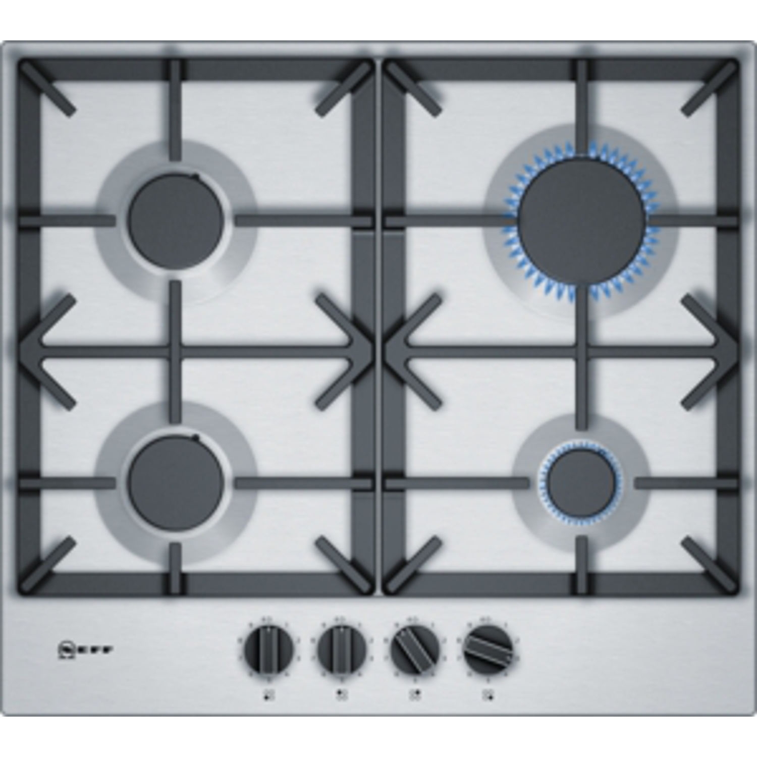 NEFF T26DS49N0 58cm Gas Hob - Stainless Steel thumbnail image