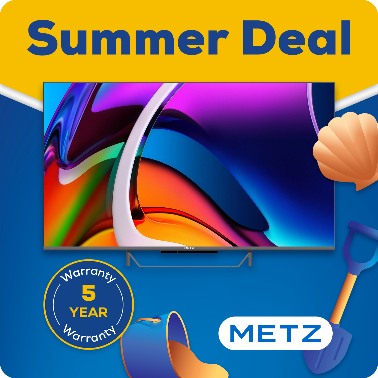 Metz 43MQE7600ZUK 43" 4K Ultra HD QLED Smart TV thumbnail image