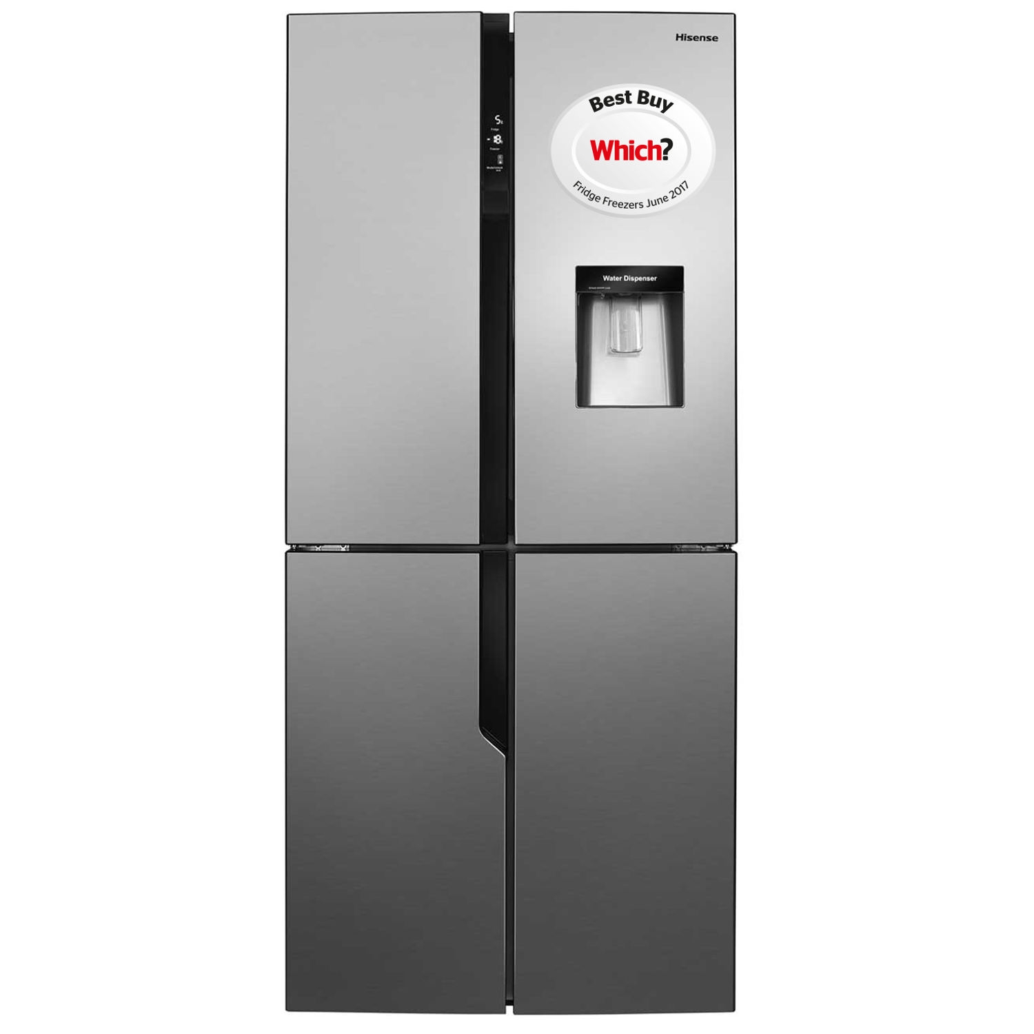 Hisense RQ560N4WC1 American Style Fridge Freezer - Stainless Steel Effect thumbnail image