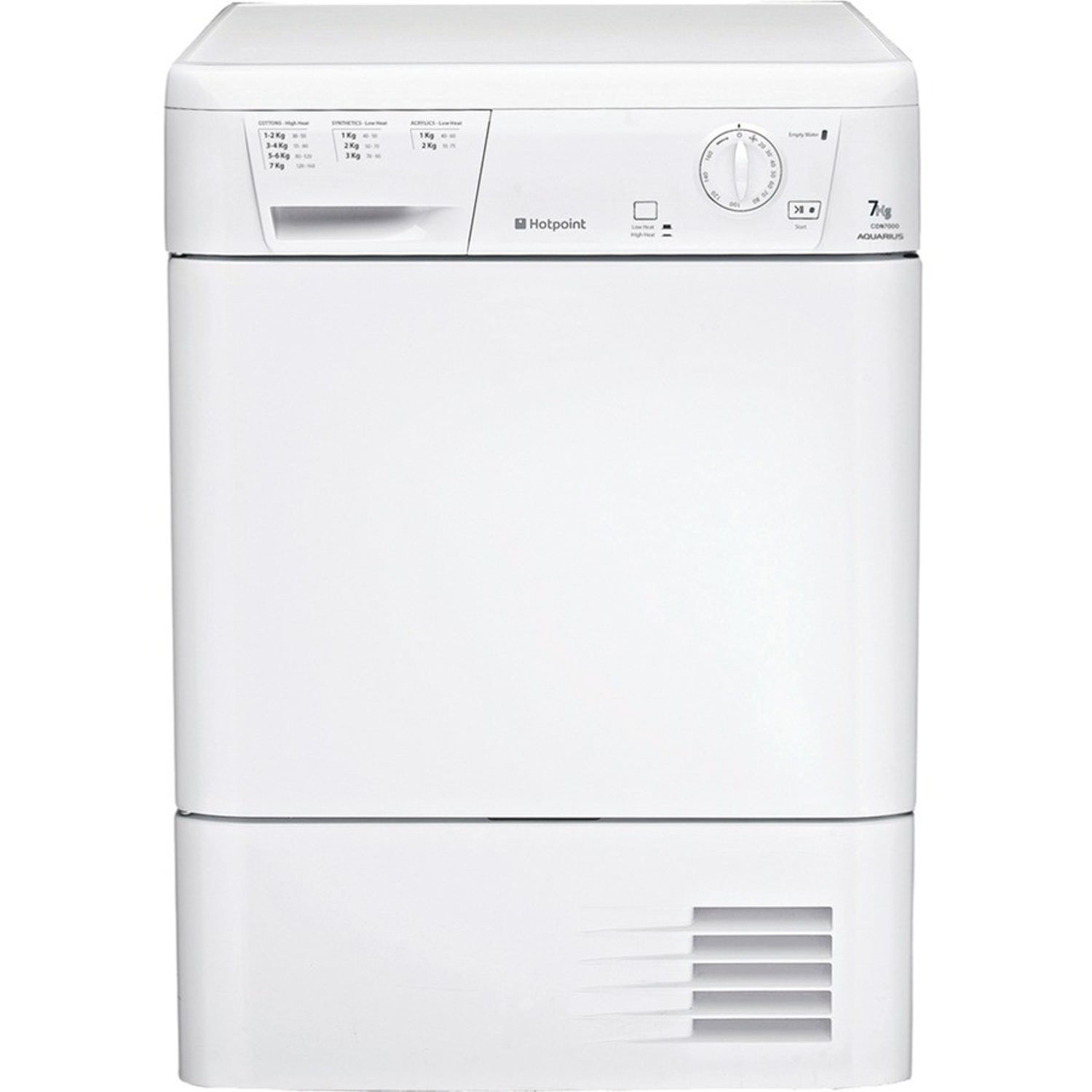 Hotpoint CDN7000BP 7kg Condenser Tumble Dryer - White - 0