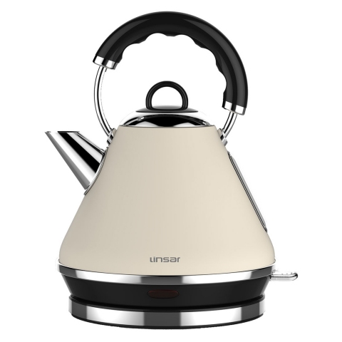 Linsar 1.7 Litre Pyramid Kettle Cream Linsar 1.7 Litre Pyramid Kettle Black