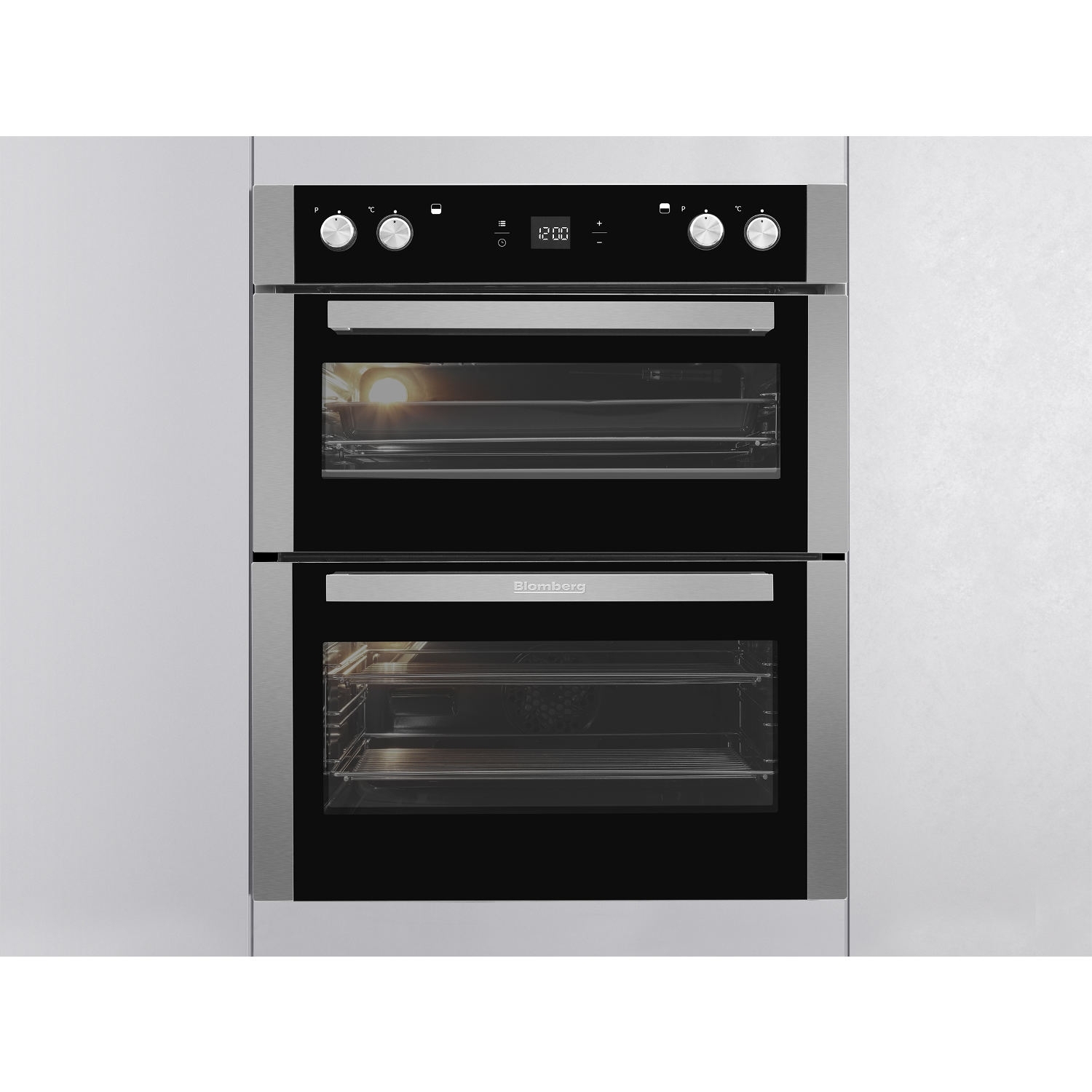 Blomberg OTN9302X Built Under Electric Double Oven - Stainless Steel - 0