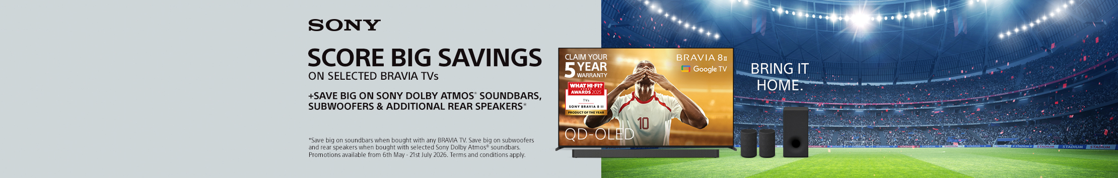 SCORE BIG SAVINGS on selected Sony TVs