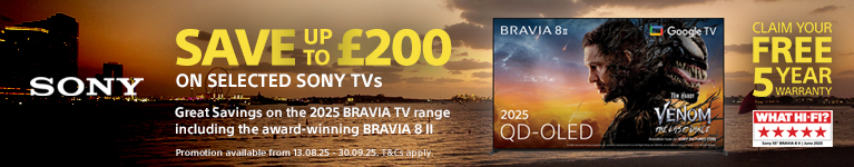 Save up to £200 on selected Sony TVs