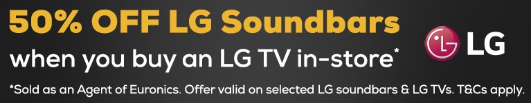 LG 50% Off Soundbars Promo
