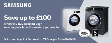 Samsung Save £100 on paired laundry appliances